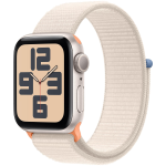 Apple Watch SE (GPS) - 2ª generazione - 40 mm - starlight aluminum - smartwatch con sport loop - nylon - starlight - dimensione del polso: 130-200 mm - 32 GB - Wi-Fi, Bluetooth - 26.4 g